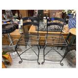 2 - Metal Counter Height Chairs 24"H