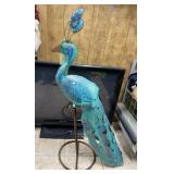 Decorative Metal Peacock 43"H