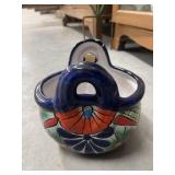 Talavera Basket Planter 8"H