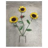Metal Yard Art Flowers 53"H