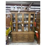 2 Pc China Cabinet 56"L x 16"W x 73"H