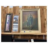 3 Pcs - "Blue Boy" Framed Pic 28"L x 34"H