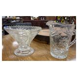 Glass Pitcher & Bowl