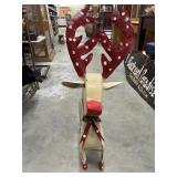Metal Reindeer Yard Dï¿½cor 34"H