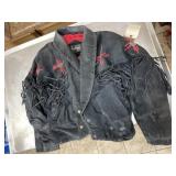 Leather Fringed Coat