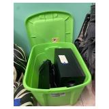 Samsung DVD Player w/Speakers in Plastic Bin