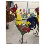 Metal Yard Art Rooster 51"H