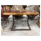 Rough Hewn Wood Table 35"L x 17"W x 22"H
