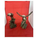2 - Ceramic Eagle Figures - some chips