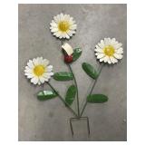 Metal Flower Yard Art 40"H