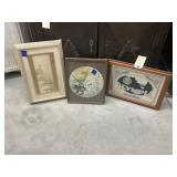 3 Pcs - Framed Olympia Mirror & Wall Art