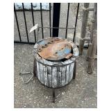 Metal & Wood Wheelbarrow Planter