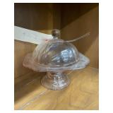Depression Glass Covered Dish
