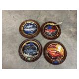 4 pcs - Framed Classic Corvette Plates