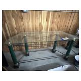 Glass Topped Hall Table 54"L x 18"W x 26"H