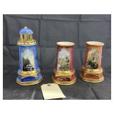 3 Pcs - Glass Lighthouse Dï¿½cor