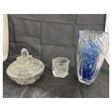 3 Pcs - Glass Candy Dish - Bowl - Vase