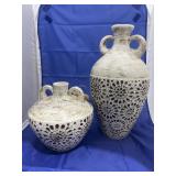 2 Pcs- Decorative Glass Vases