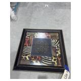 Framed Animal Print Wall Hanging