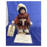 Porcelain Native American Doll