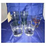 5 Pcs - Assorted Glass Drinking Glasses
