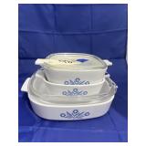 3 Pcs - Corning ware Cookware w/Lids