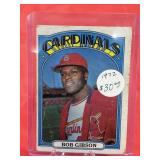 Topps 1972 Baseball Card Bob Gibson