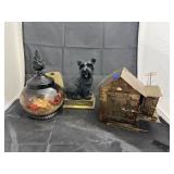 3 Pcs - Decorative Bowl w/Lid - Dog Figure