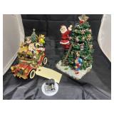 2 Pcs - Glass & Porcelain Santa Dï¿½cor