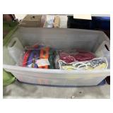 Afghans & Blankets in Plastic Bin