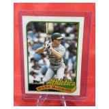 Topps 1989 Baseball Card Mark McGwire