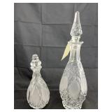 2 - Glass Decanters w/Stoppers