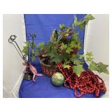 Decorative Basket w/Faux Greenery