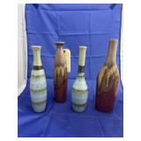 4 Pcs - Glass Vases
