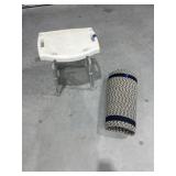 Shower Chair & Braided Rug