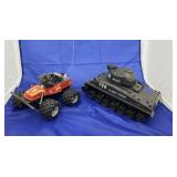 2 Pcs - Remote Controlled Army Tank & Truck
