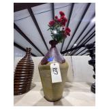 Large Decorative Vase w/Faux Flowers