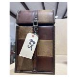Leather Wine Case w/Faux Grapes