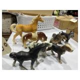 8 Pcs - Dog & Horse Figurines