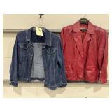 2 Pcs - Denim Vest Sz L & Worthington Jacket