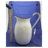 Vintage Enamelware Pitcher
