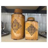 2 - Decorative Glass Jars