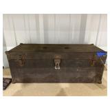 Old Metal Tool Box w/Tools