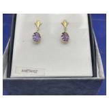 Gold Amethyst earrings