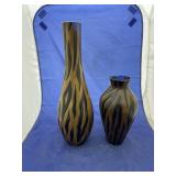 2 Pcs - Decorative Wooden Vases