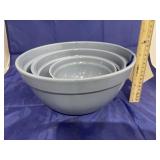 3 - Stoneware Mixing Bowls