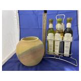 Cooking Oils in Display & Pottery Vase