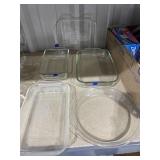 5 Pcs - Pyrex Pie Plate & Casserole Dishes