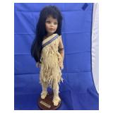 Porcelain Pocahontas Native American Doll
