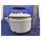 Vintage Enamelware Tea Kettle